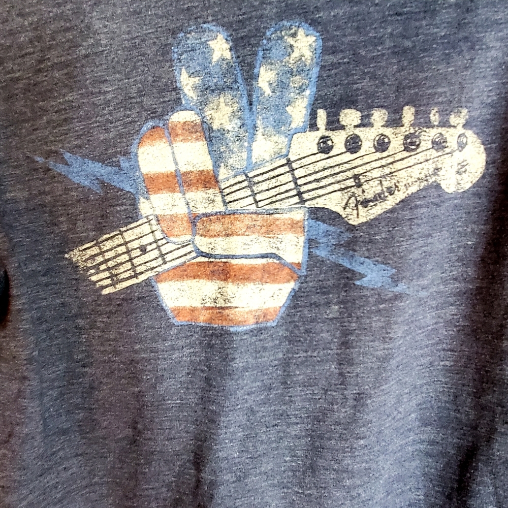 Fender & Lucky brand zip front hoodie in blue S - Picture 4 of 7